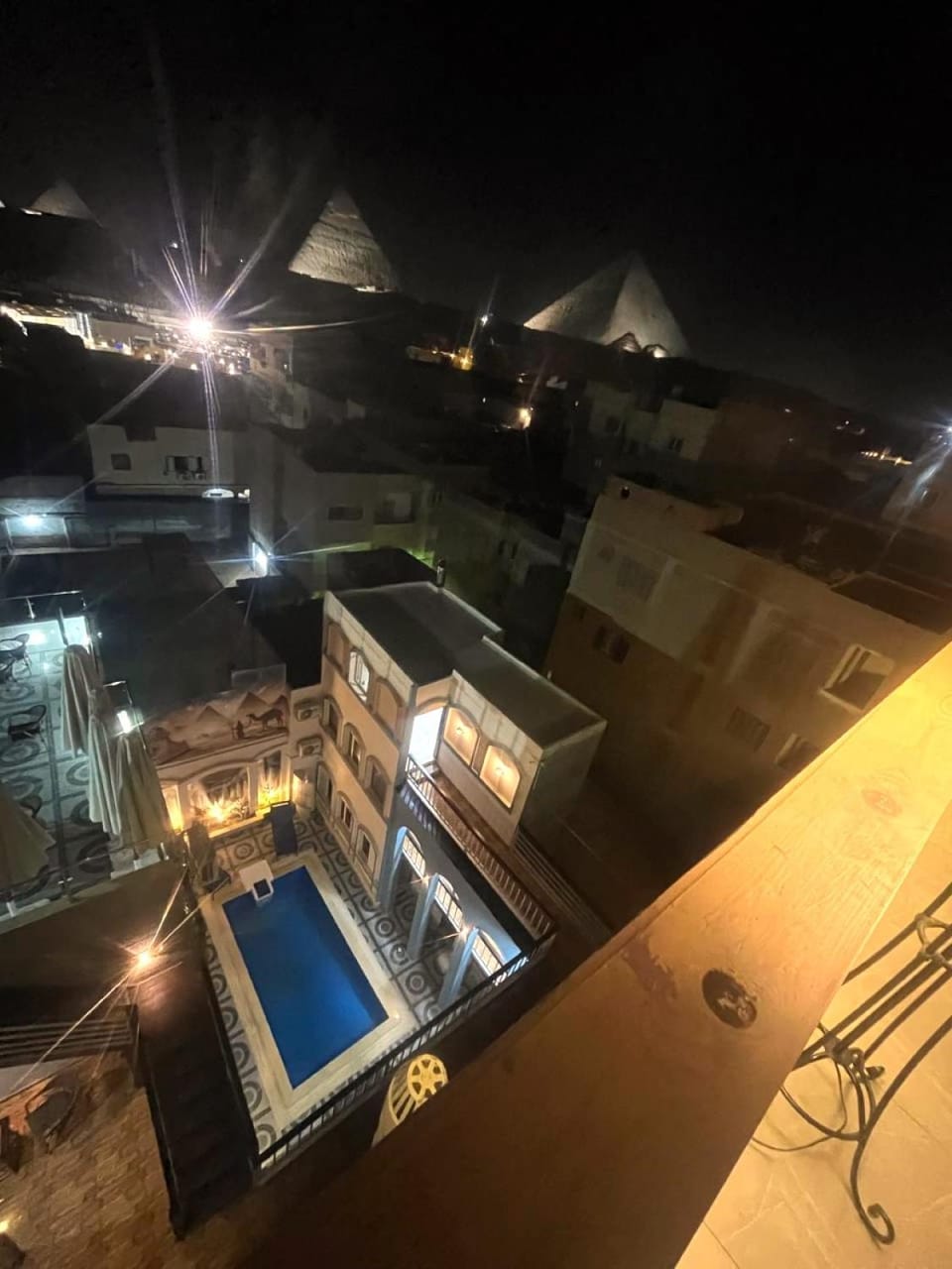 Nearby landmark, Night, View (from property/room), Landmark view, Swimming pool