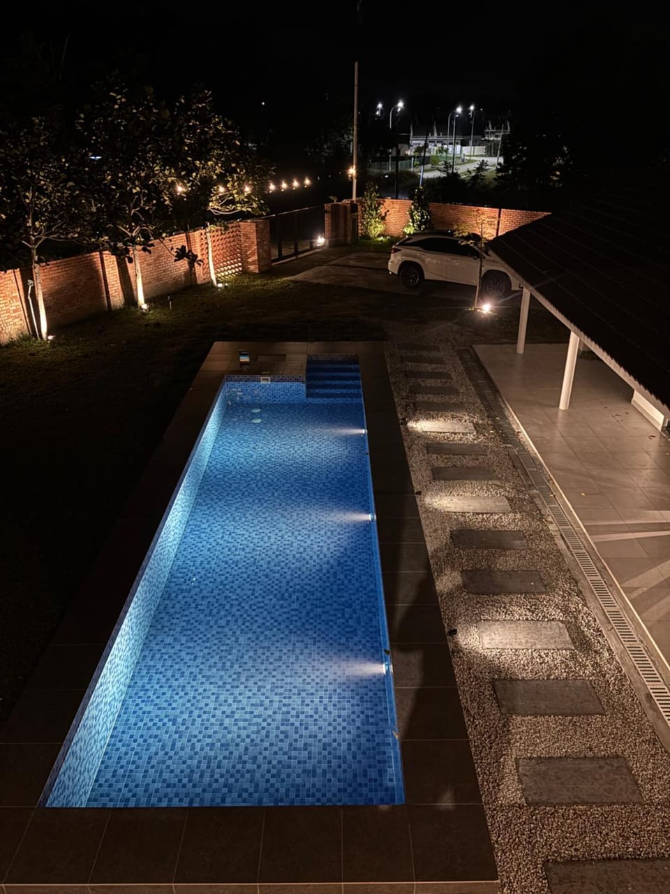 Night, Swimming pool
