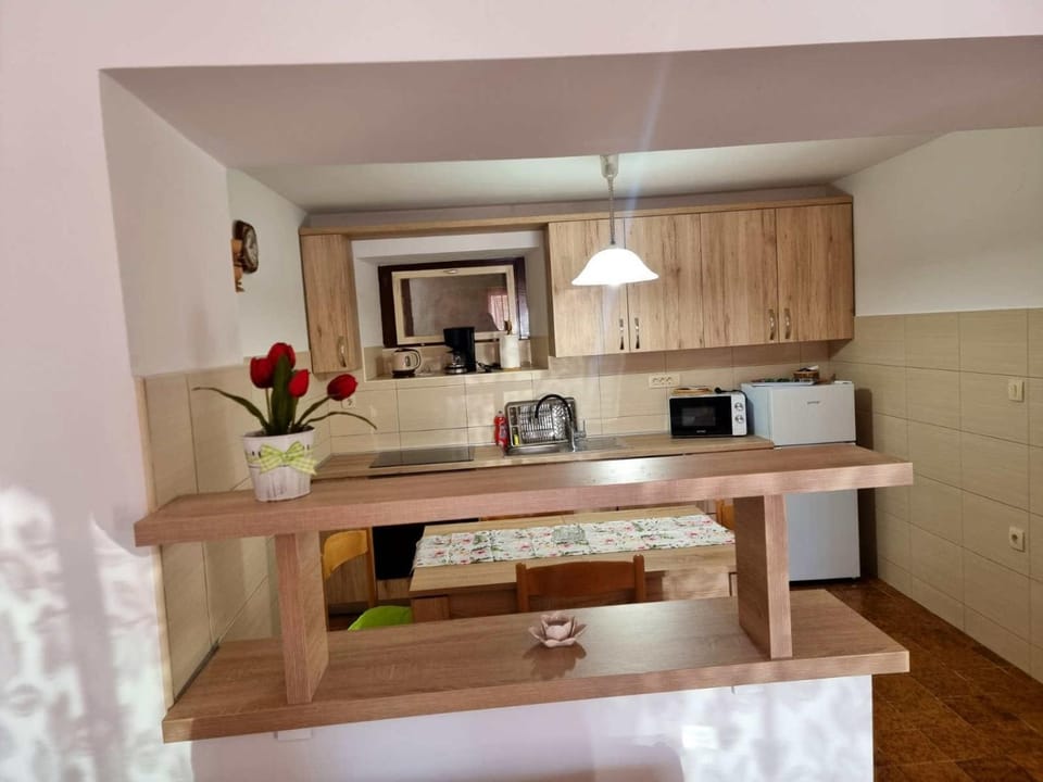 Kitchen or kitchenette, Dining area, stove