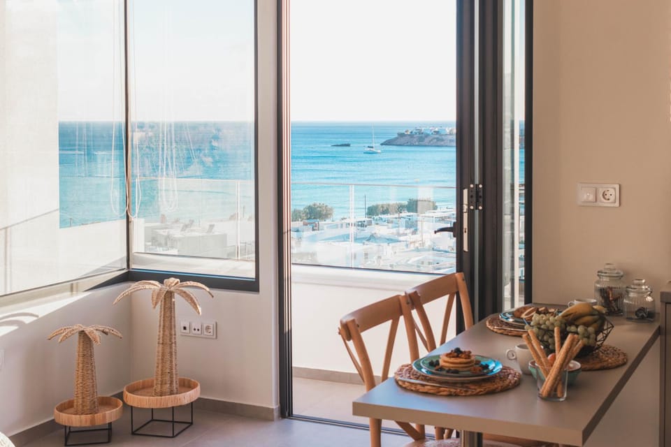 View (from property/room), Living room, Dining area, Sea view