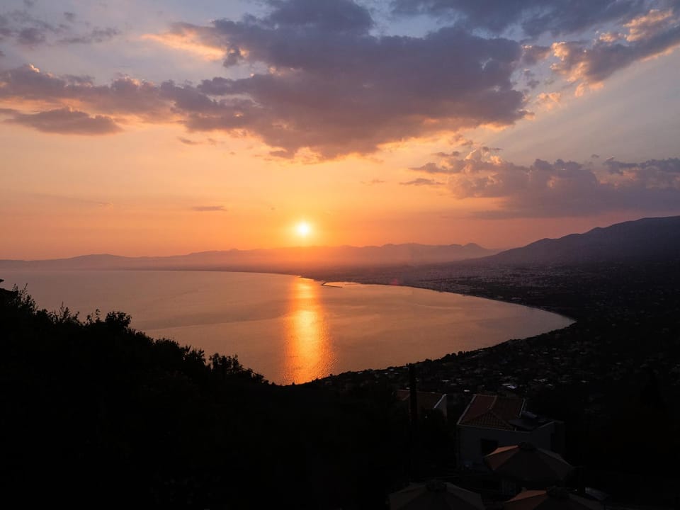 Mountain view, Sea view, Sunset