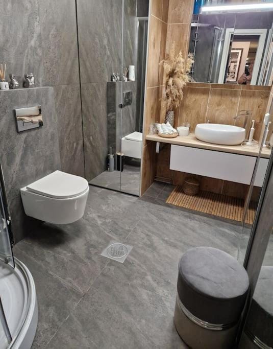 Shower, Toilet, Bathroom, towels