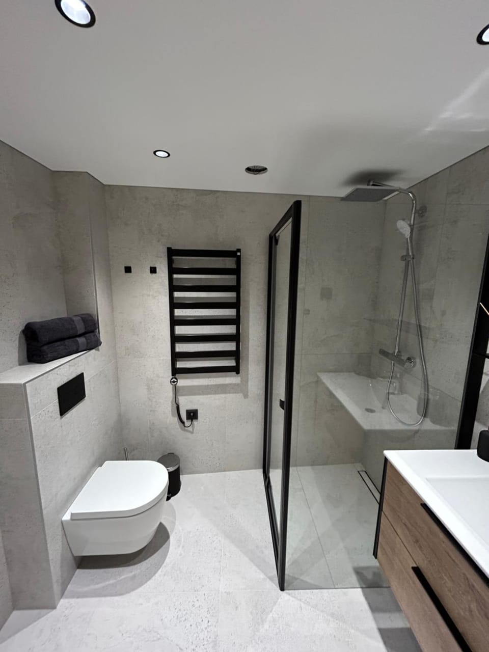 Shower, Toilet, Bathroom, towels