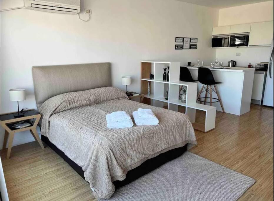 Bed, Kitchen or kitchenette, Photo of the whole room, Bedroom, air conditioner