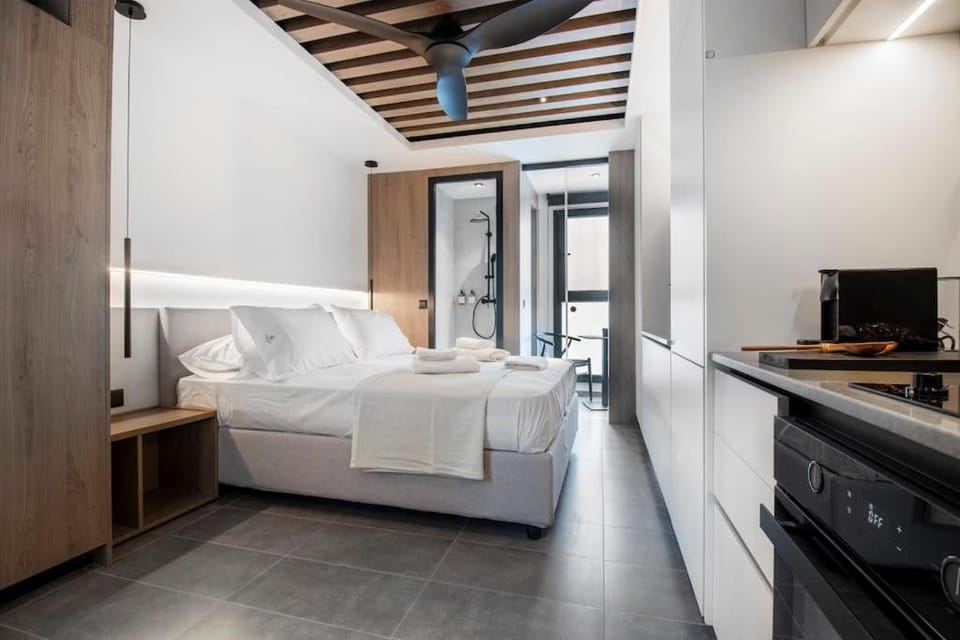 Bed, Kitchen or kitchenette, Photo of the whole room