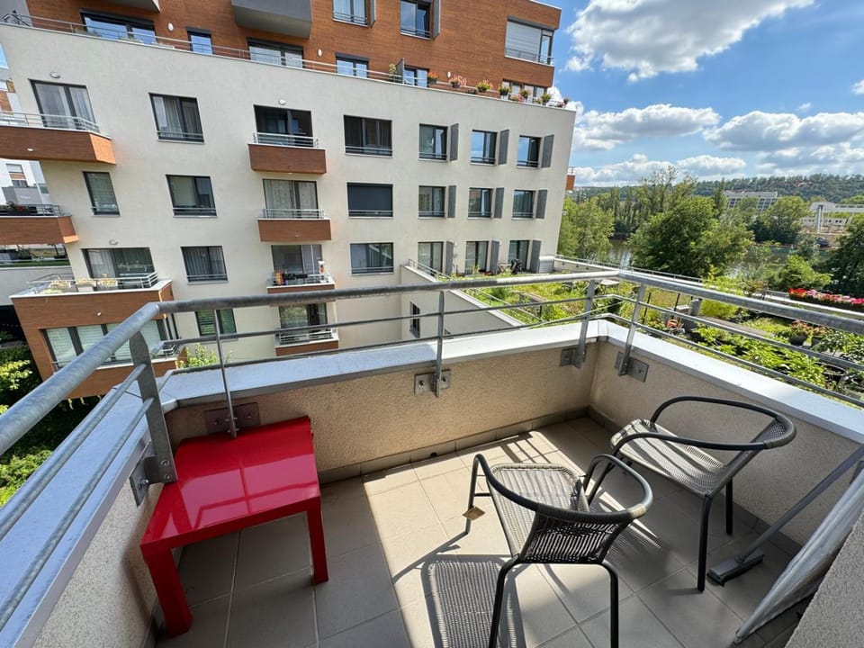 Property building, Patio, Day, Natural landscape, View (from property/room), Balcony/Terrace, Living room, Seating area, Dining area