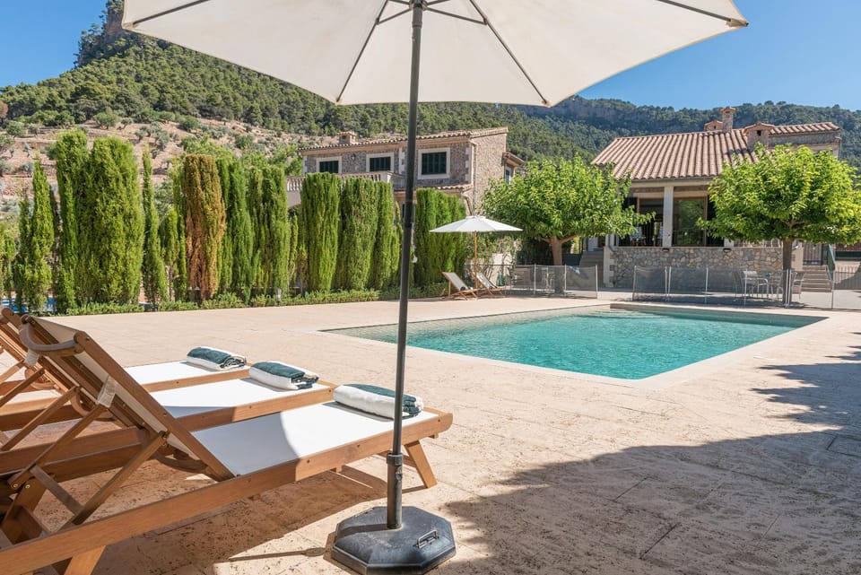 Property building, Living room, Swimming pool