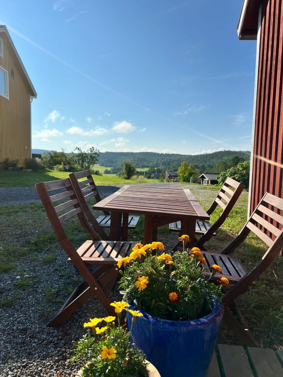 Patio, Natural landscape, Mountain view
