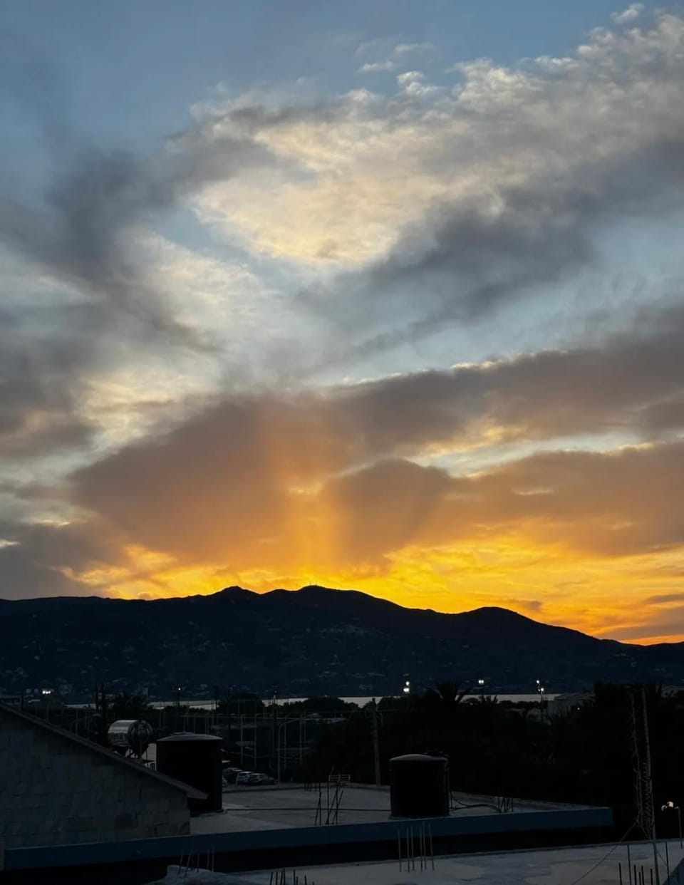 Natural landscape, Mountain view, Sunset