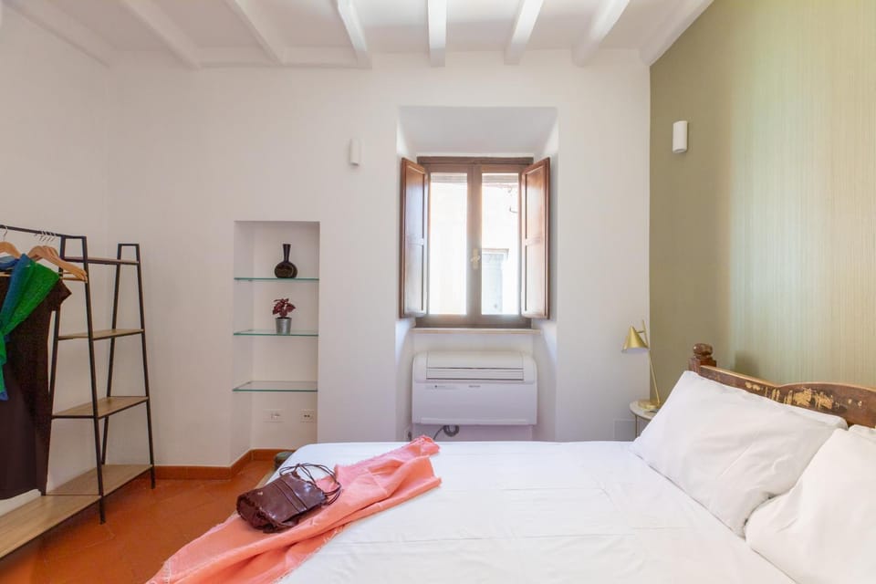 Bed, Photo of the whole room, Bedroom, towels, wardrobe, air conditioner