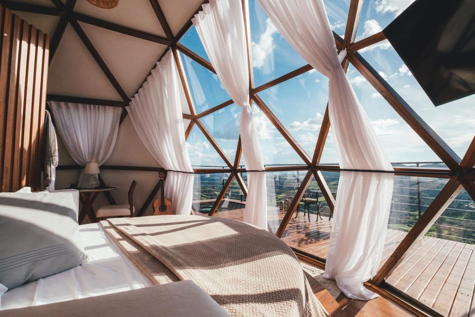 Bed, Natural landscape, View (from property/room), Bedroom