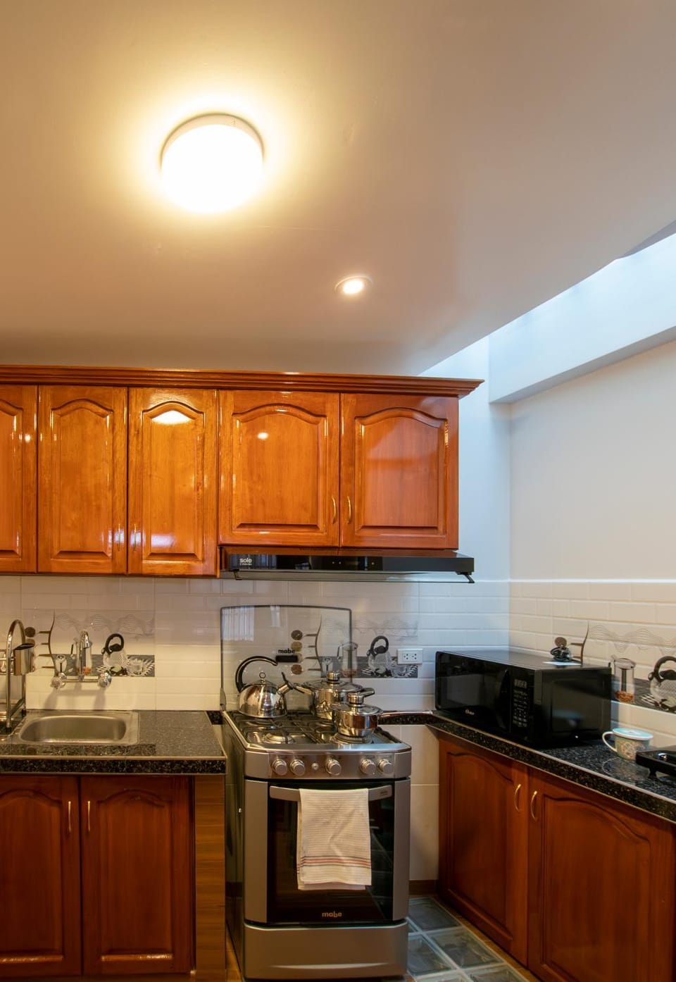 Kitchen or kitchenette, dishwasher