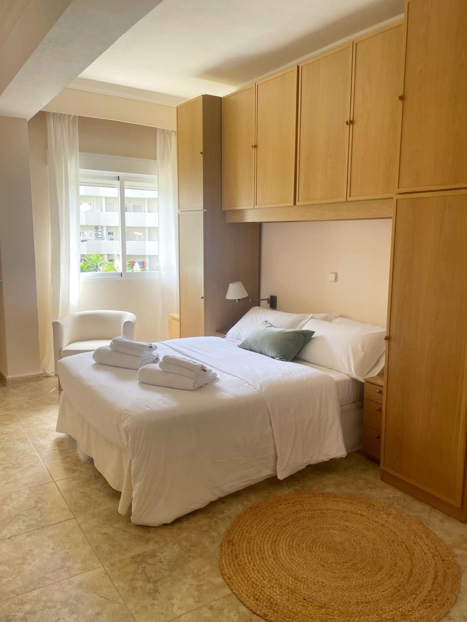 Bed, Photo of the whole room, Bedroom, towels, wardrobe