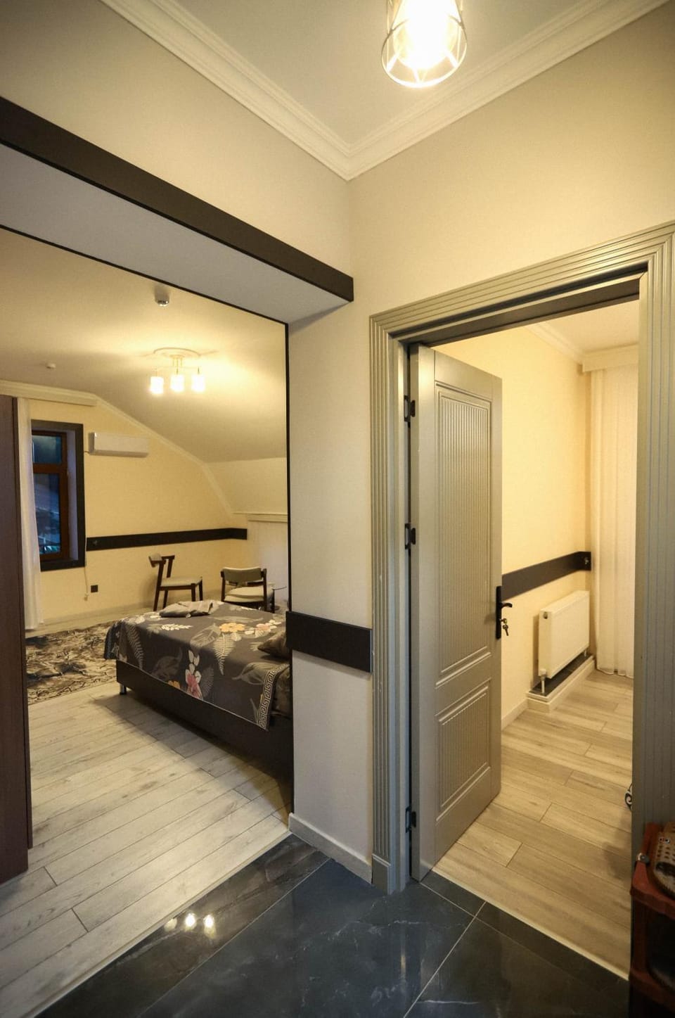 Bed, Photo of the whole room, Bedroom, towels, wardrobe