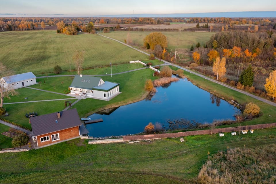 Luxury Waterfront Retreat with Panorama Room & Sauna at Sinso Talu House in Estonia
