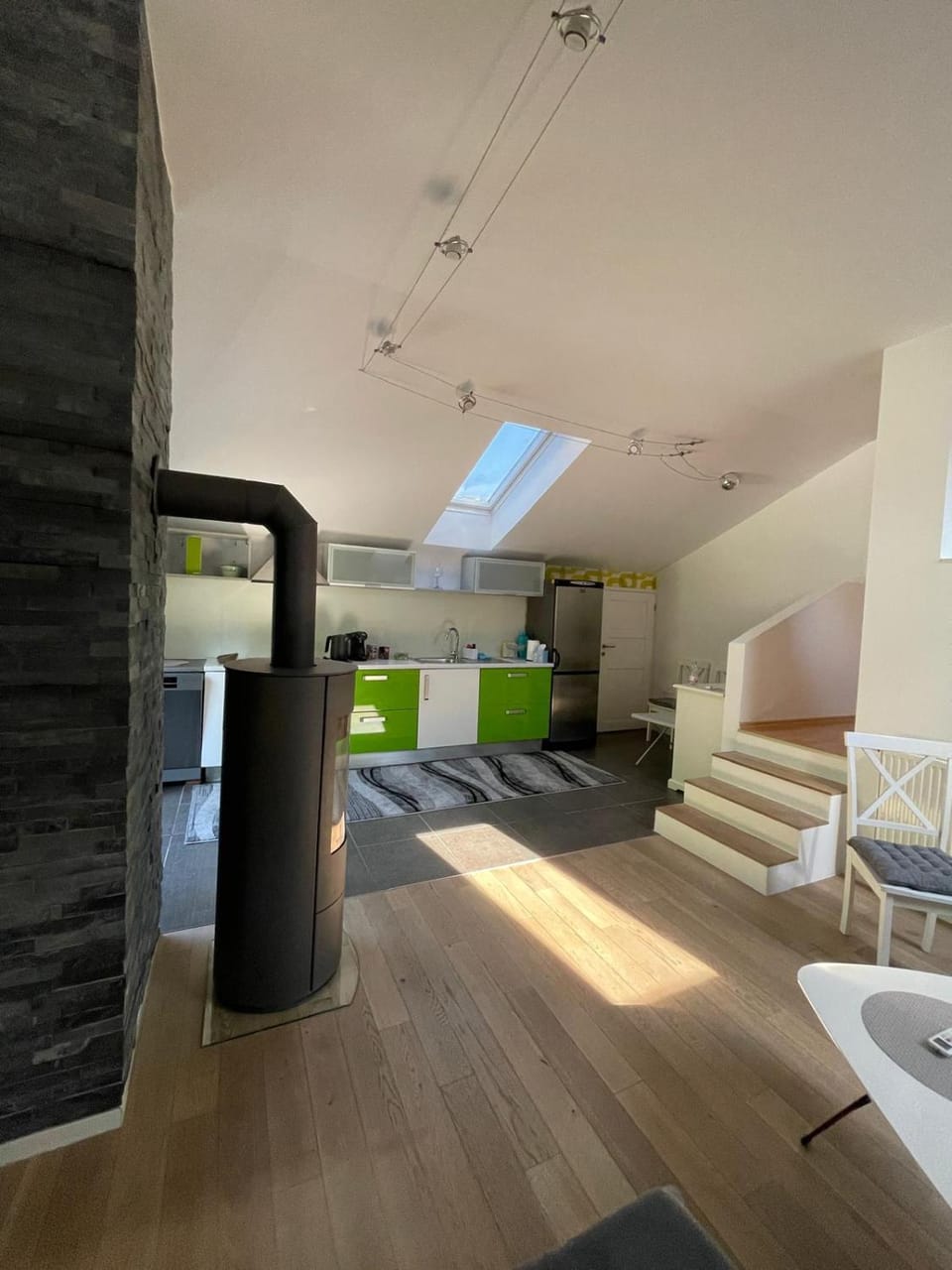 Living room, fireplace
