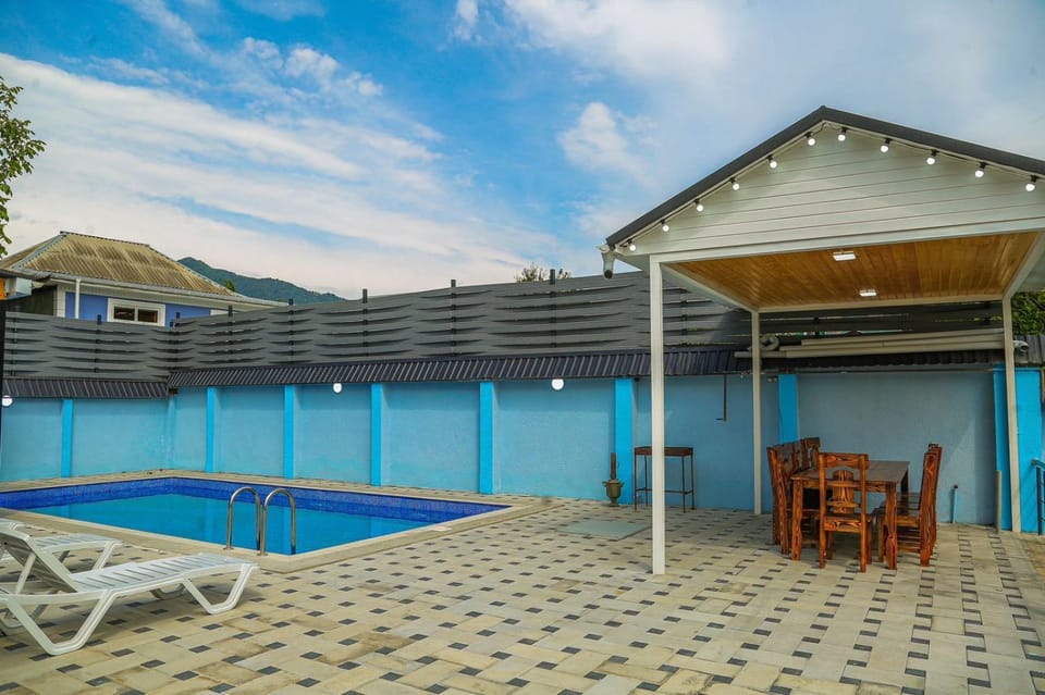 Seating area, Pool view, Swimming pool, sunbed