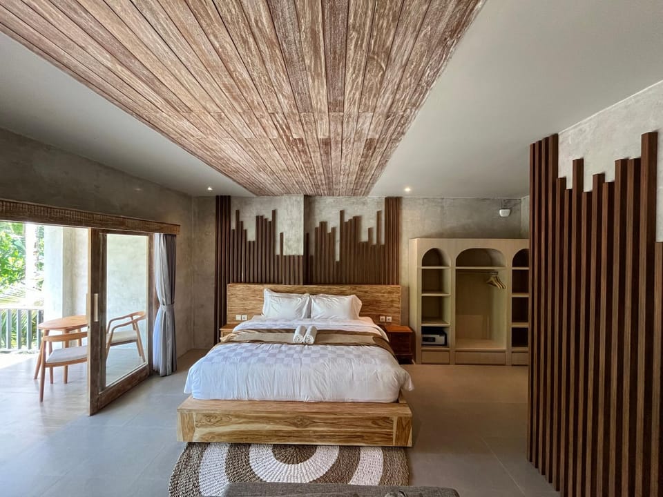 View (from property/room), Bedroom, Pool view, furniture