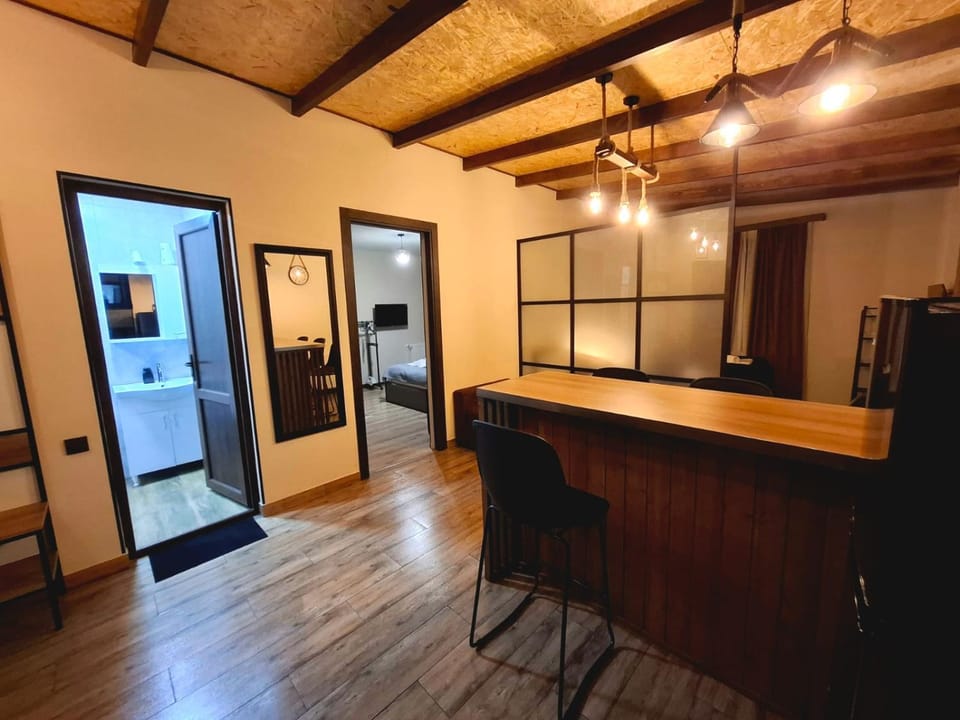 Kitchen or kitchenette, Living room, Dining area