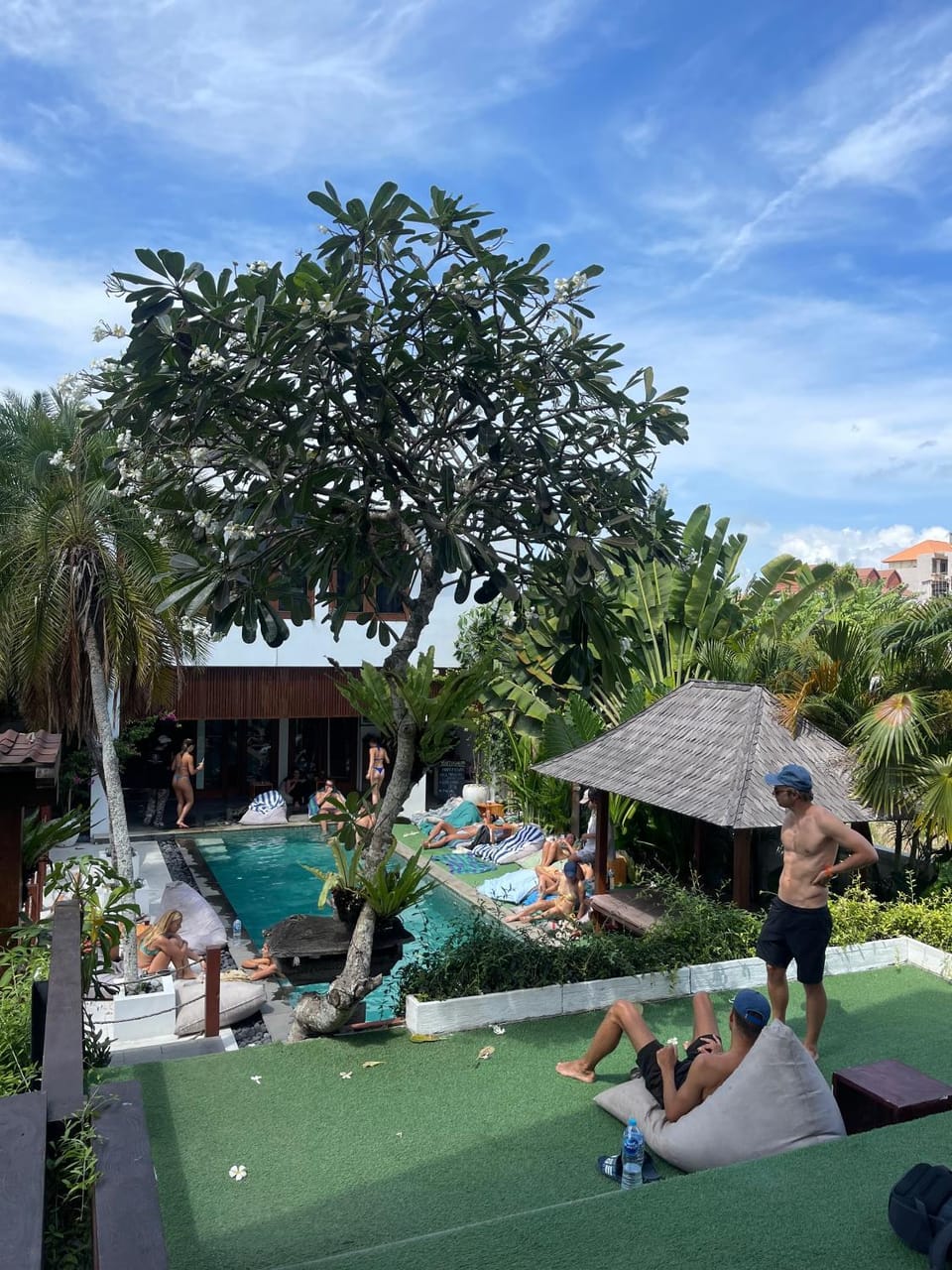People, Pool view, Swimming pool, group of guests