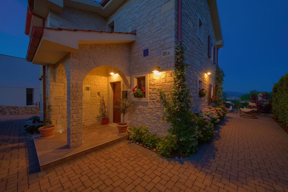 Property building, Night, Garden view