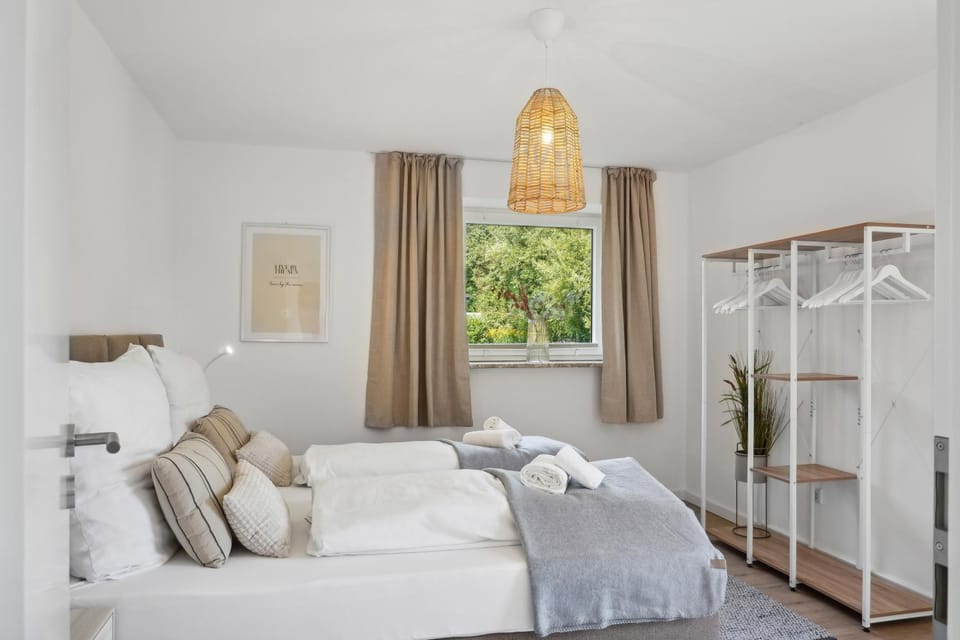 Bed, Balcony/Terrace, Bedroom, towels, wardrobe