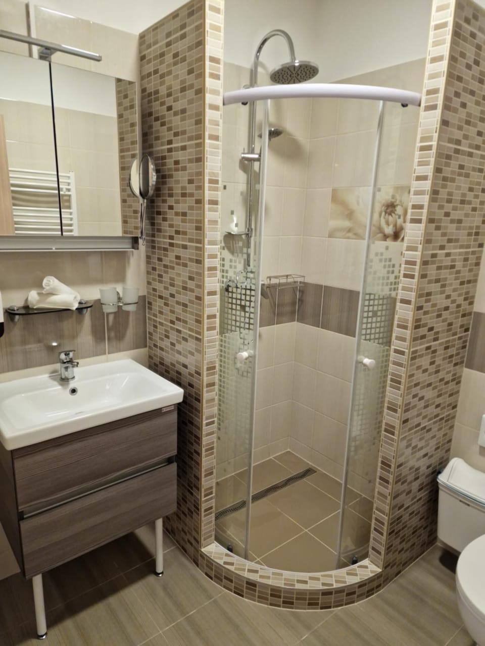 Shower, Toilet, Bathroom, towels