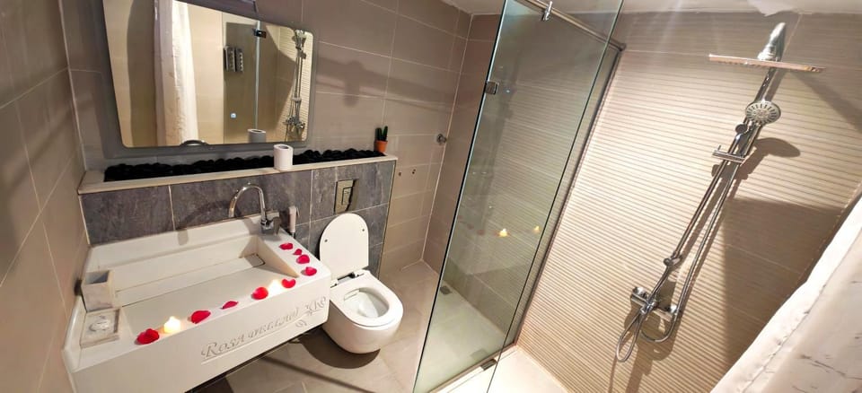 Shower, Toilet, Bathroom, bidet, towels