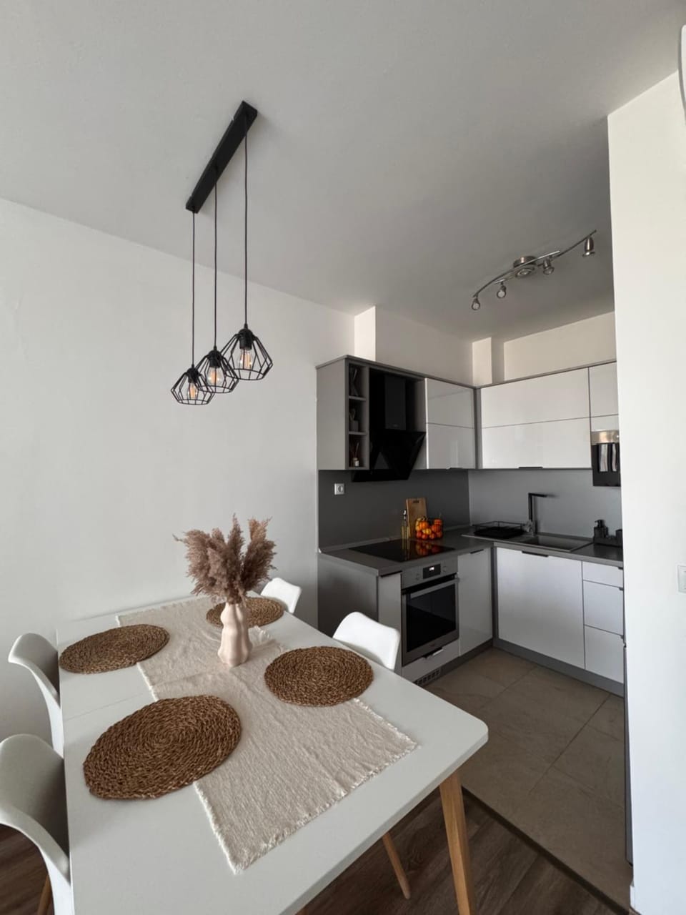 Kitchen or kitchenette, Dining area, oven, stove