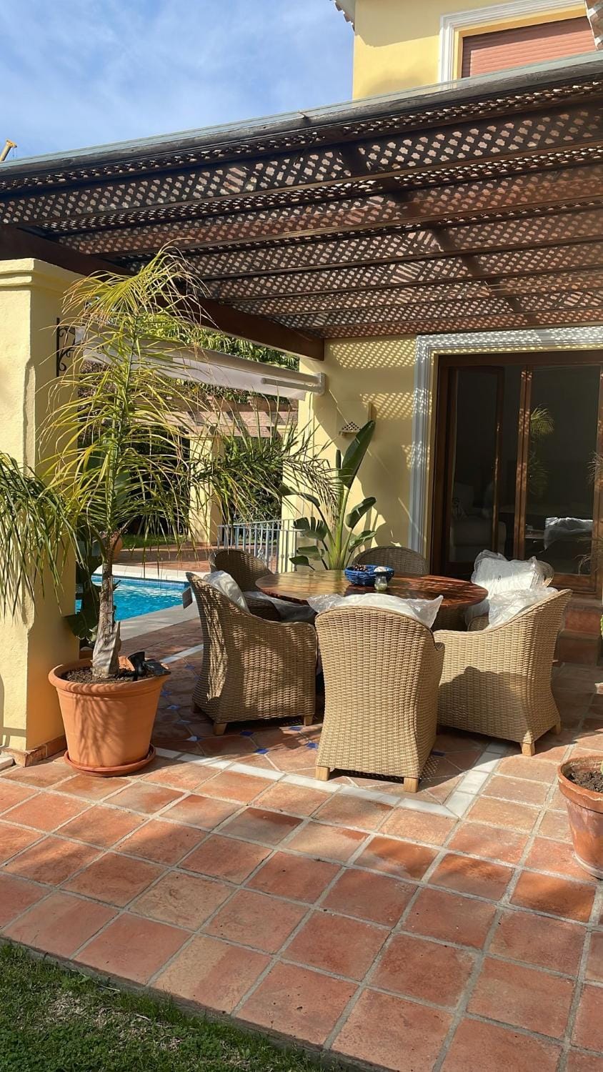Patio, Day, Garden, Seating area, Garden view, Pool view, Swimming pool