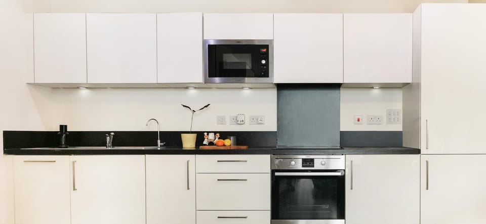Kitchen or kitchenette, oven, stove
