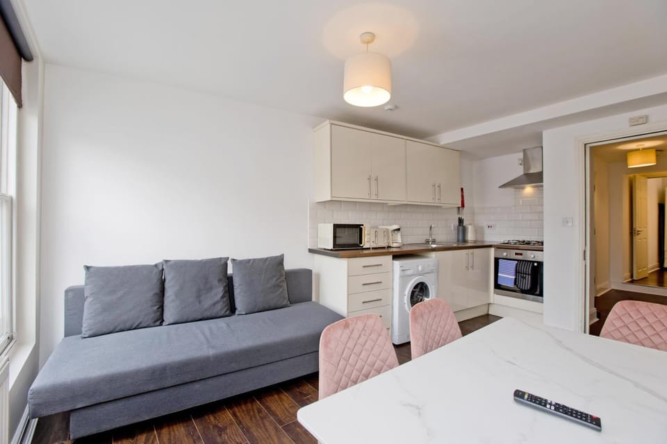 Living room, kitchen