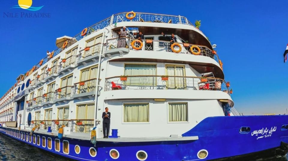 Nile Paradise Nile Cruise - 4 Nights and 7 Nights from Luxor on Monday and 03 Nights from Aswan on Friday Docked boat in Luxor
