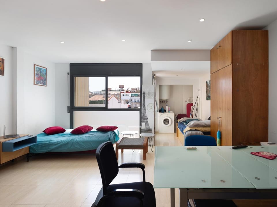 Property building, Living room, Bedroom