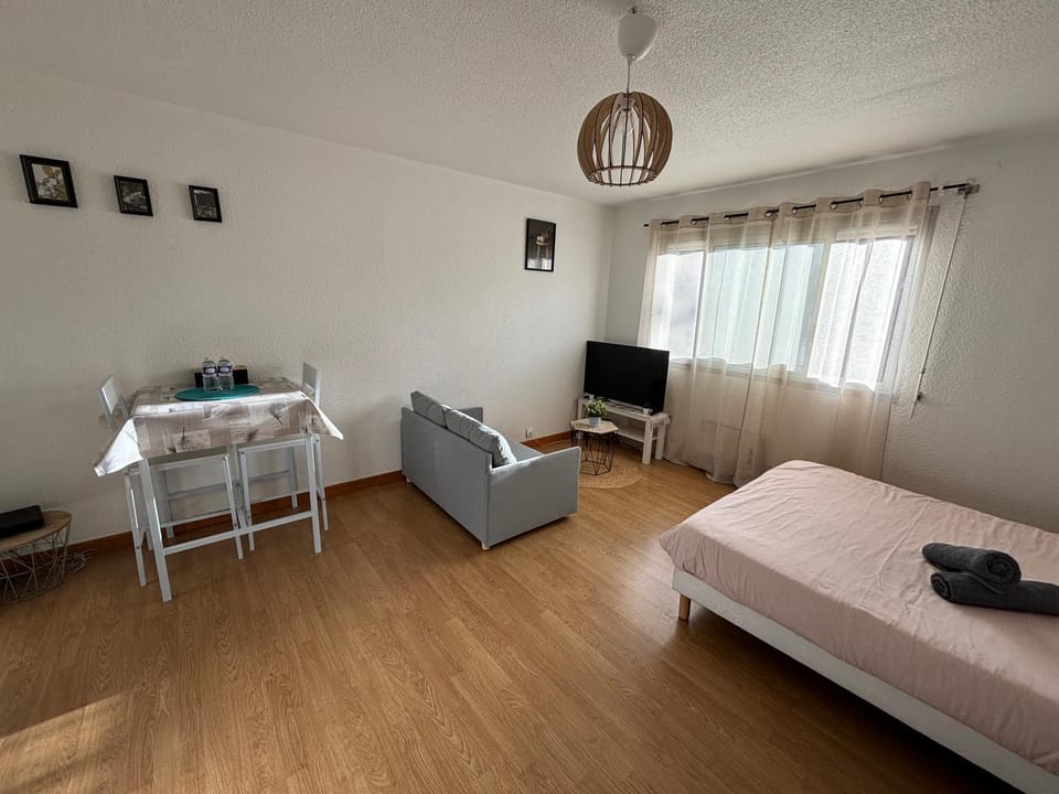 Bed, TV and multimedia, Dining area