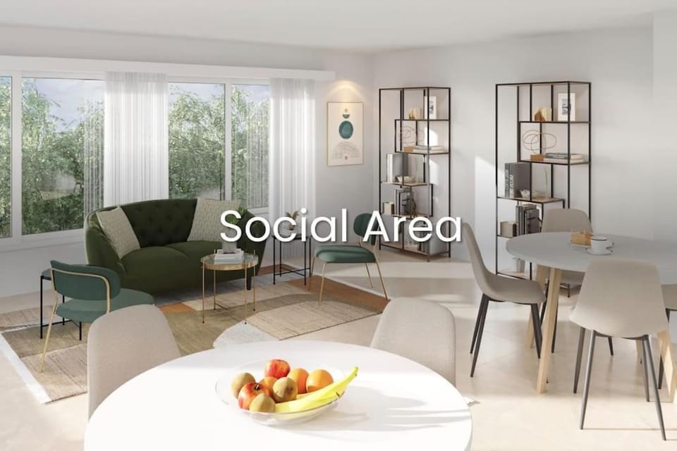 Living room, Seating area, Dining area