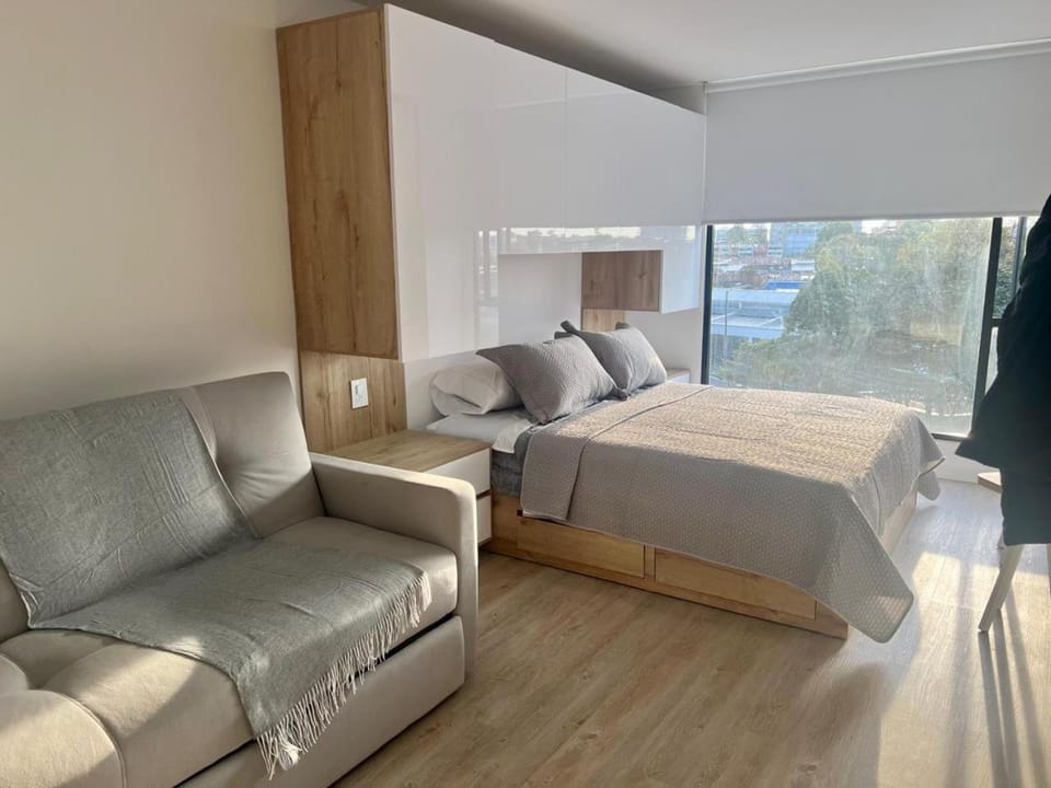 Bed, Living room, Photo of the whole room, Bedroom