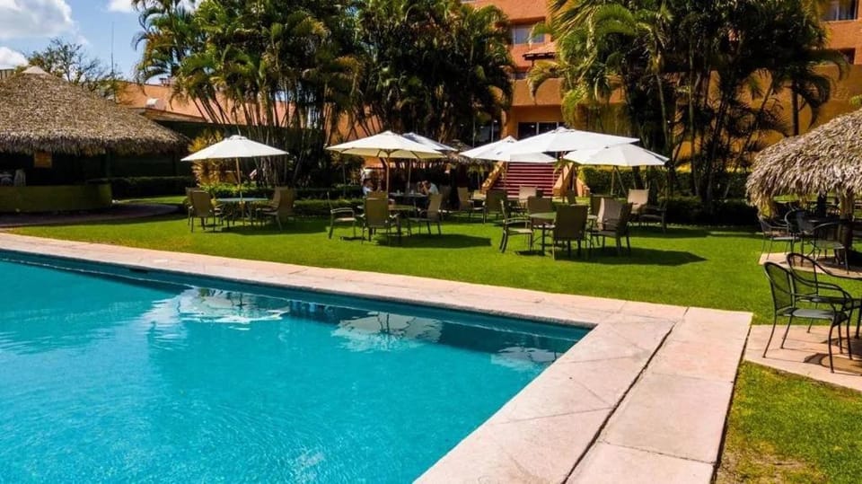 Property building, Spring, Pool view