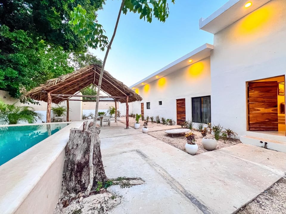 Property building, Patio, Day, Garden, Garden view, Pool view, Swimming pool
