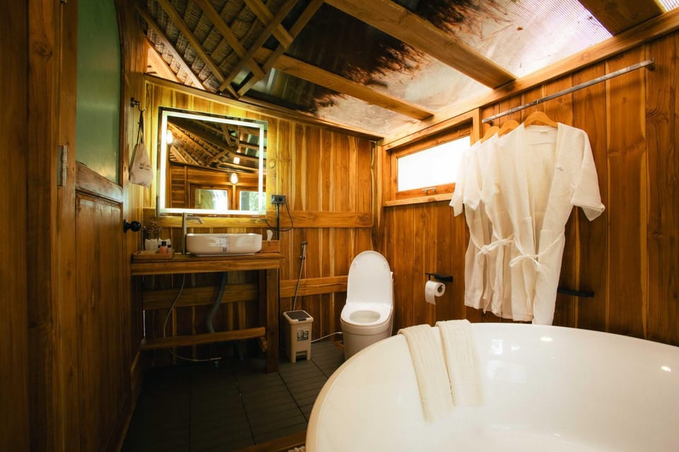 Bathroom, towels