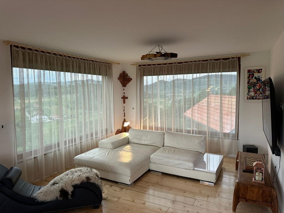 TV and multimedia, Living room, Photo of the whole room, Seating area, Mountain view