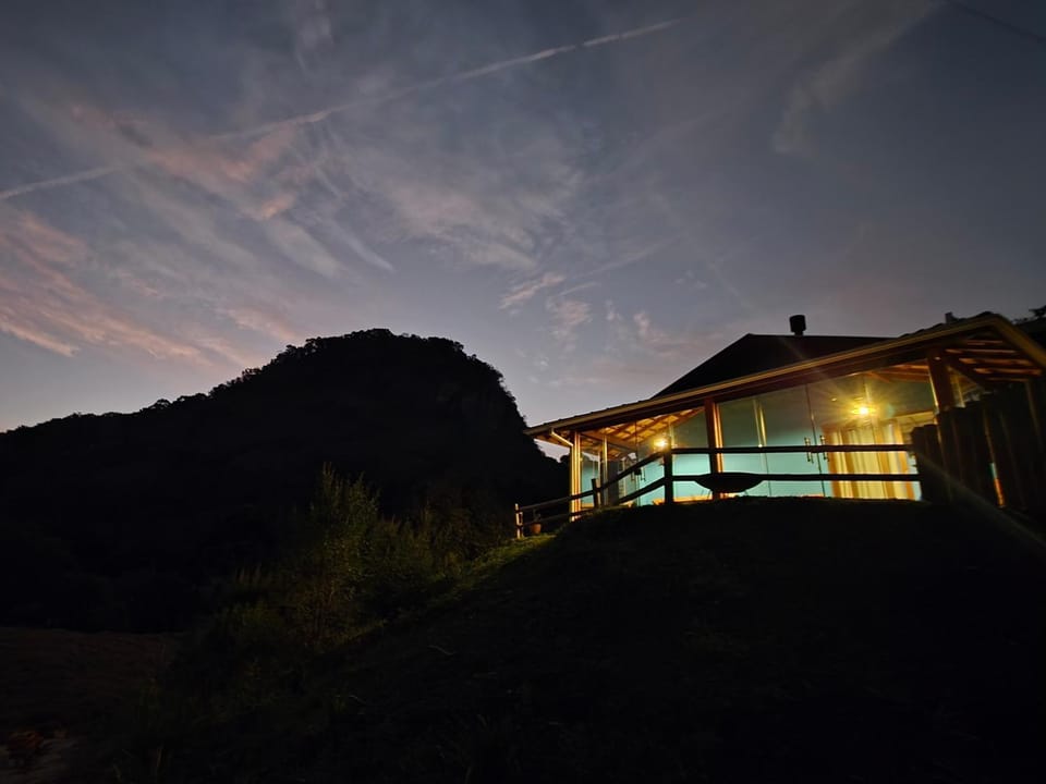 Night, Natural landscape, Mountain view