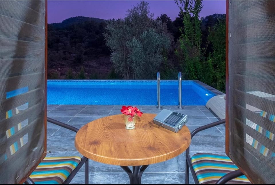 Patio, Pool view