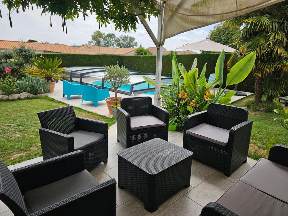 Patio, Garden view, Pool view