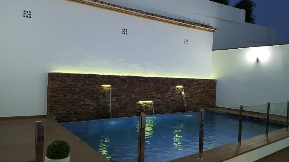 Night, Pool view, Swimming pool, Open Air Bath