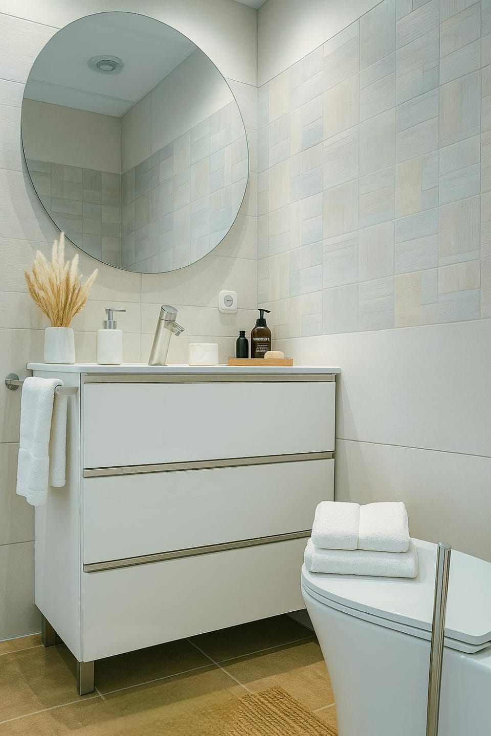 Toilet, Bathroom, towels