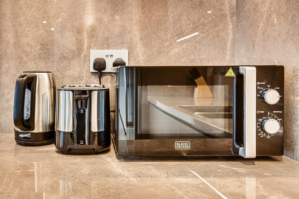 microwave, toaster