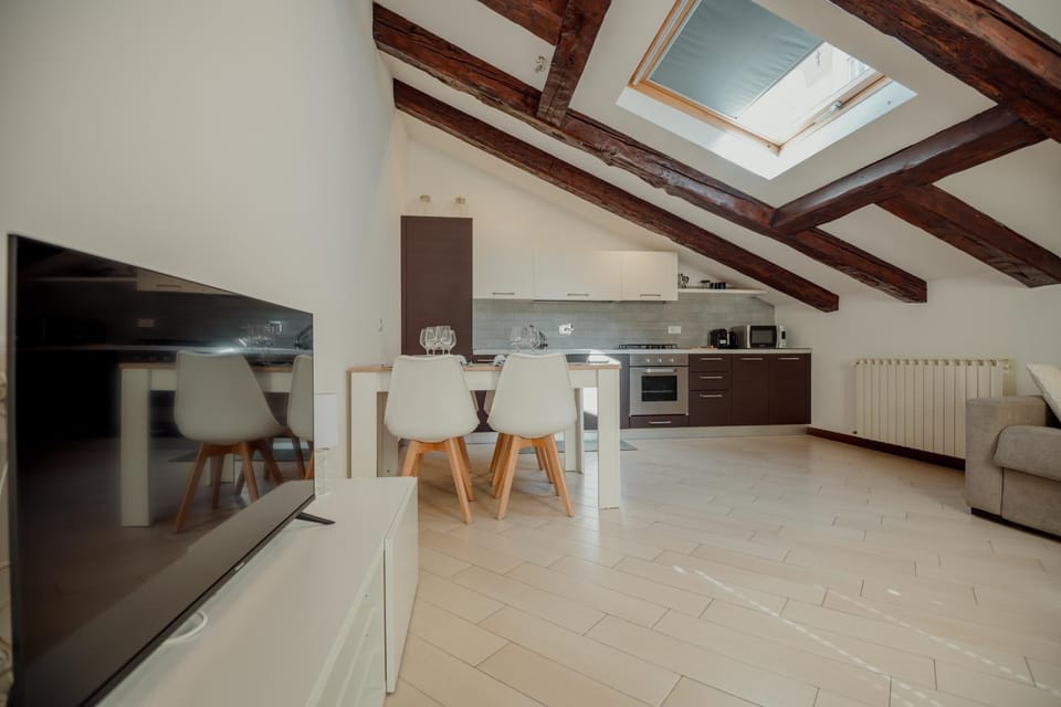 Kitchen or kitchenette, Living room, Dining area