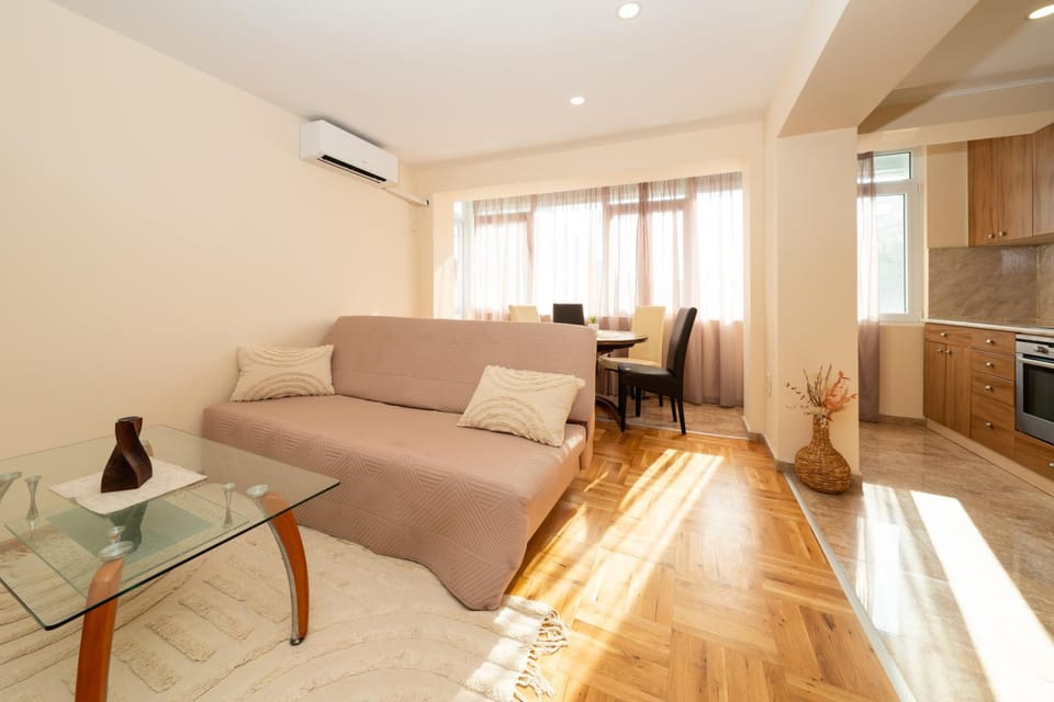 Kitchen or kitchenette, Living room, Seating area, Dining area, pet friendly, air conditioner