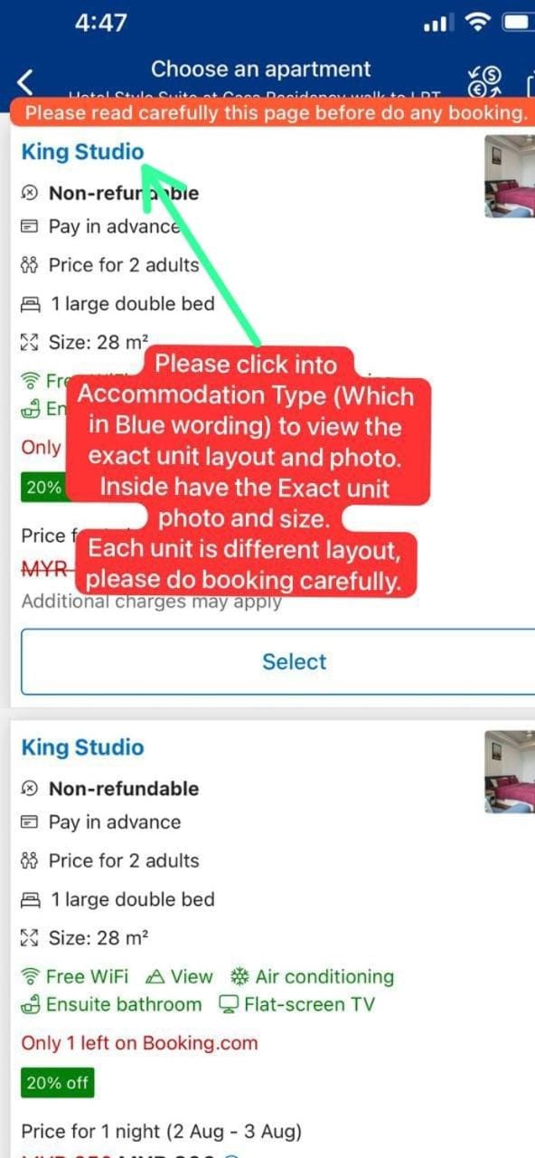 Couple Suite at Casa Residency 5 mins walk to LRT, Jalan Alor & Bukit Bintang Apartment in Federal Territory of Kuala Lumpur